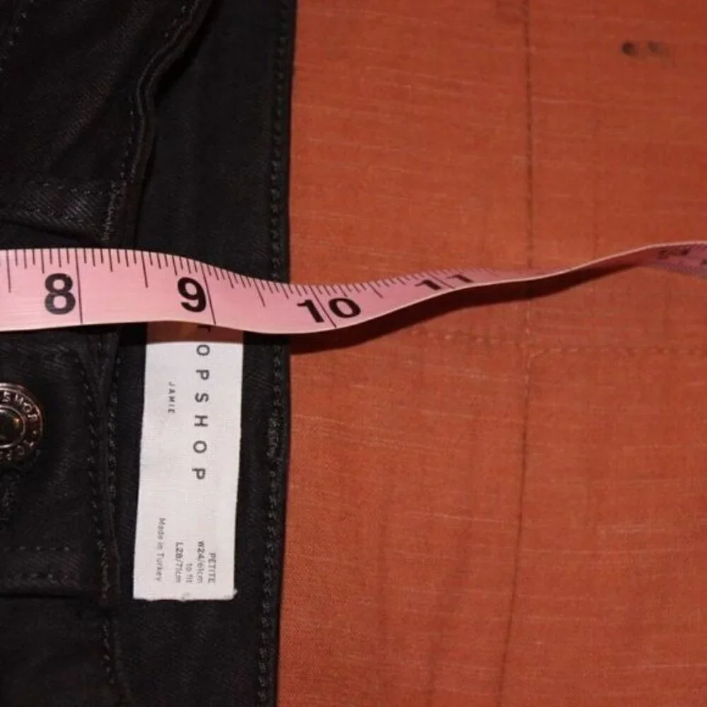 Topshop Black Strength Leg Jamic Jeans Women Size Petite W24